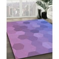 thumbnail image 3 of Ahgly Company Machine Washable Indoor Round Transitional Purple Mimosa Purple Area Rugs, 8' Round, 3 of 7
