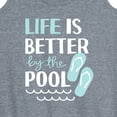 thumbnail image 3 of Instant Message - Life Is Better By The Pool - Women's Racerback Tank Top, 3 of 6