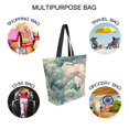 thumbnail image 7 of FORMRS Womens Canvas Tote Bag with Zipper Inner Pocket Shoulder Handbag, Floral Forest Pattern, 7 of 7