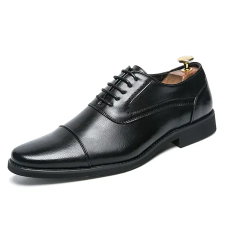 

Men‘s Lace-Up Classic Cap-Toe Oxfords Formal Shoes For Work Office