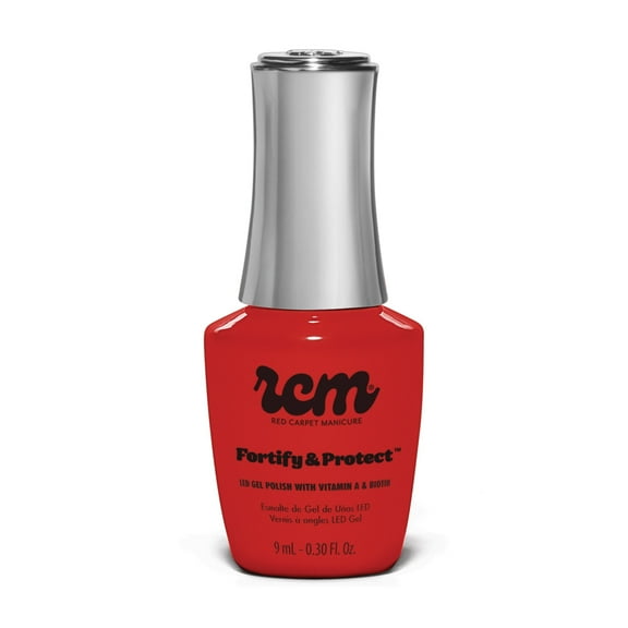 Red Carpet Manicure Fortify & Protect Orange Crème Gel Polish for Strong, Healthy Nails - Infused with Vitamin A & Biotin - (Box Office Hit) Led Nail Gel Color, 0.3 Fl Oz