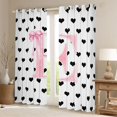 thumbnail image 2 of Manfei Kawaii Monogrammed Print D Blackout Curtains Set of 2 (38x54 Each),Kawaii Loves Print Living Room Curtains, 2 of 6