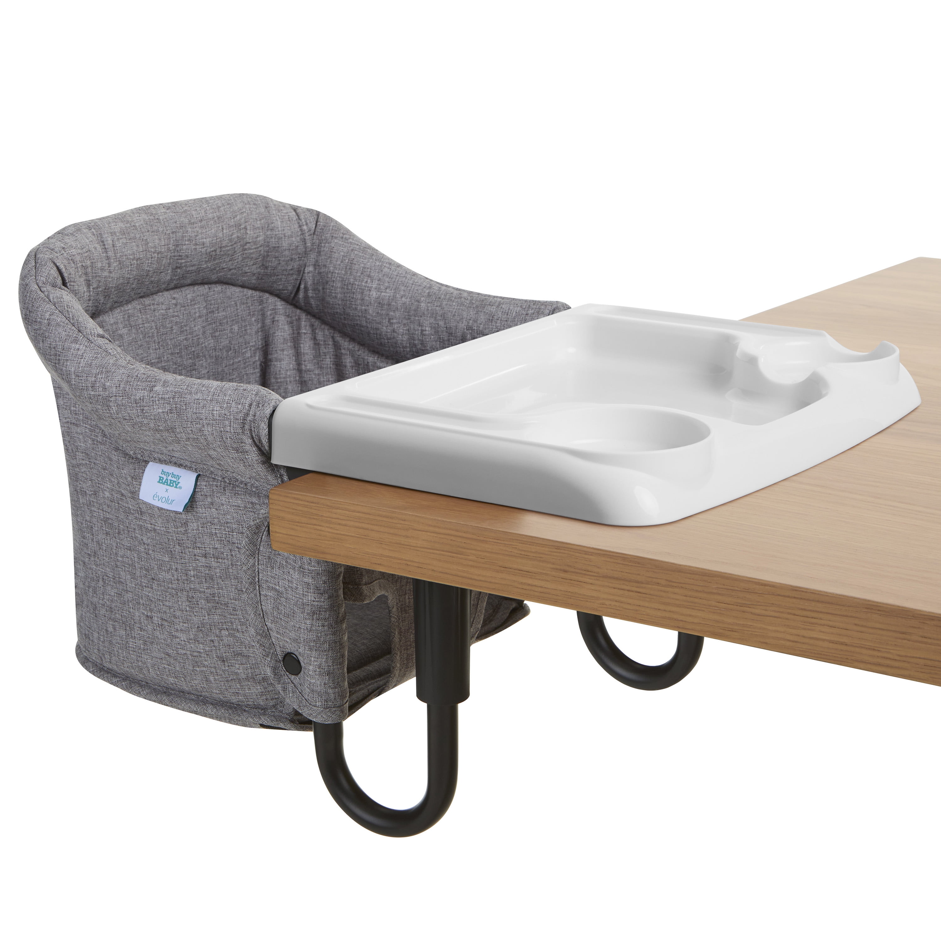 Chaise de table confortable Evolur Clamp On, grise