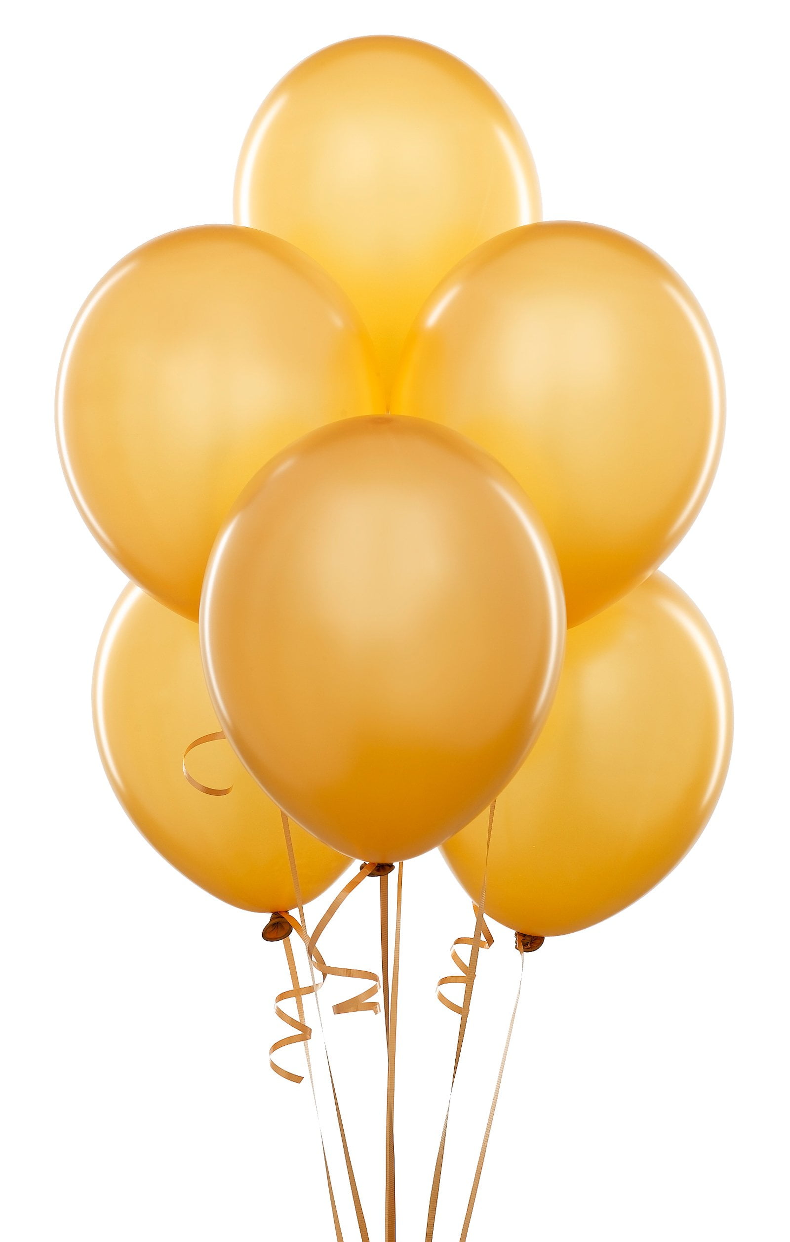 Helium Quality Bulk Solid Round 11" Latex Balloons, Radiant Gold, 100