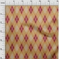 thumbnail image 3 of oneOone Viscose Jersey Brown Fabric Argyle Diy Clothing Quilting Fabric Print Fabric By Yard 60 Inch Wide, 3 of 4
