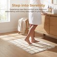 thumbnail image 2 of REGALWOVEN Checkered Non Slip Bath Mats, Soft Fluffy Absorbent Bathroom Rugs for Shower, Sink Brown-1 16" x 24", 2 of 7
