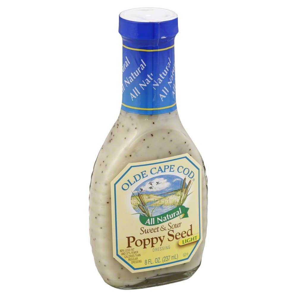 Olde Cape Cod All Natural Salad Dressing, Light, Sweet & Sour Poppy