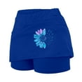 thumbnail image 5 of WCJM Under $10 Womens Skorts With Pockets Tummy Control Plus Size Skorts for Women High Waist Athletic Sports Pants Skirt Casual Women's Blue Shorts Polyester,Spandex Ladies Yoga Pants S, 5 of 6