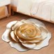 thumbnail image 3 of Alfombras de baño, sala de estar, cocina, alfombra, tapete, 40 x 40 cm, de pulpa de diatomeas con forma de flor, secado rápido y antideslizante, alfombra de diatomita., 3 of 4
