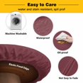 thumbnail image 3 of Elastic Fitted Round Tablecloth, Red Solid Color Waterproof Stretch Table Cover for 45"-54" Tables, Aesthetics Contemporary Luxury Washable Outdoor Tablecloths for Patio, Picnic, Camping, 3 of 9