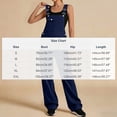 thumbnail image 3 of ZACPNCV Womens Solid Color Cargo Overalls Adjustable Spaghetti Strap Straight Leg Jumpsuit with Pockets Casual Romper, 3 of 9