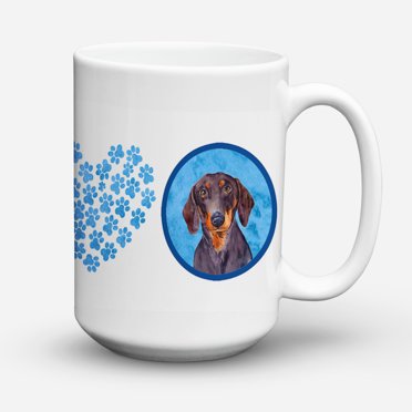 Carolines Treasures LH9358BU-CM15 Blue Dachshund Coffee Mug 15 oz 15 ounce multicolor