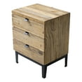 thumbnail image 6 of 17.7"W Rustic Reclaimed Solid Wood Nightstand with 3 Drawers, Quick Assembly Farmhouse End Tables Bedside Table Almost Fully Assembled, 6 of 9