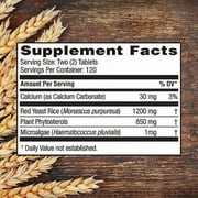 Weider Red Yeast Rice Plus 1200 mg., 240 Tablets