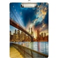 thumbnail image 2 of FMSHPON Manhattan New York City Sunset Clipboard Hardboard Wood Nursing Clip Board and Pull for Standard A4 Letter 13x9 inches, 2 of 8