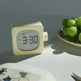 thumbnail image 3 of Reloj despertador silencioso para mesita de noche, reloj despertador cuadrado Simple y luz nocturna para decoración de dormitorio, cumpleaños y Navidad, 3 of 5