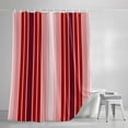 thumbnail image 3 of Shower Curtains for Bathroom, Red Vertical Striped Waterproof Fabric Shower Curtain, Farmhouse Minimalist Abstract Lines Decorative Bathroom Curtain for Bathtub, 36"x72", No Hooks Included, 3 of 9