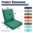 thumbnail image 3 of Giantfurnni Cushions for Outdoor Furniture Set 22 x 24,Patio Furniture Cushions Waterproof & Fade Resistant Deep Seat Cushion for Wicker Chair, Sofa, Couch, 3 of 7