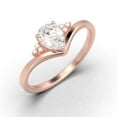 thumbnail image 3 of Gorgeous Minimalist 1.25 Carat Pear Cut Diamond Moissanite Unique Engagement Ring, Affordable Wedding Ring in 925 Sterling Silver With 18k Rose Gold Plating Gift For Her Love, 3 of 3