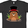 thumbnail image 4 of Inktastic Groundhog Day with Groundhog in Top Hat T-Shirt, 4 of 5