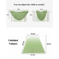 thumbnail image 6 of Waterfall Valances for Windows, Ombre Green White Kitchen Sheer Valance Curtains, Colorful Painting Rod Pocket Elegant Swag Valances for Living Room Bedroom, 47.2"x38.5", 2 Panel, 6 of 8