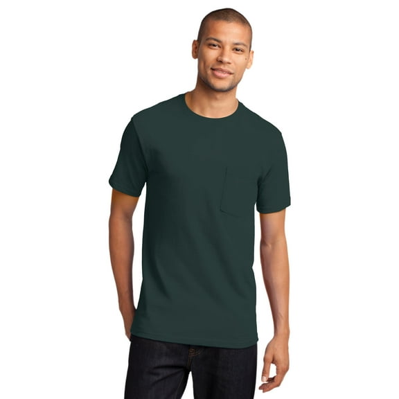 Port & Company - Tall Essential Pocket Tee. PC61PT Dark Green