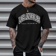 thumbnail image 4 of Men's Raglan Sleeve Letter Print Short Sleeve T-Shirt - Round Neck, Fashion Trend, Perfect for Daily & Casual Occasions, 4 of 4