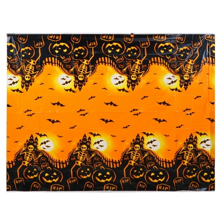 

1Pc Halloween Disposable Tablecloth Table Protective Cover Halloween Party Prop