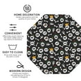 thumbnail image 3 of Honeii Cute skull Print Leather Coaster Set of 4, Ideal for Safeguarding Your Furniture from Drinks Spills and Effortless cleanup-Octagon, 3 of 6