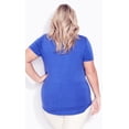 thumbnail image 3 of Avenue Women's Plus Size V Cut Out Short Sleeves Top, 3 of 5