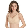 thumbnail image 3 of Xmarks Front Closure Bras for Women, Lace Front Button Shaping Cotton Bras, 3 of 7