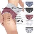 thumbnail image 3 of AOOCHASLIY Womens Underwear Plus Size for Home Casual Party5PC Ladies Patchwork Briefs Panties Underwear Packs Knickers Bikini Underpants, 3 of 7