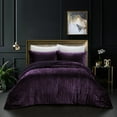 thumbnail image 1 of Grace Living Aashvi Crinkle Velvet 3pc Comforter Set - 2 Pillow Shams, 1 Comforter, 1 of 5