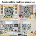 thumbnail image 6 of Lemon Kitchen Curtains 84 Inch Length, Watercolor Yellow Blue Fruit Branch Flower Grommet Top Bedroom Living Room Curtains, Light Filtering Cafe Curtain Drapes 2 Panels Set 84''x84'', 6 of 9