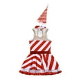 thumbnail image 4 of iiniim Girls Sequins Striped Sleeveless Figure Skating Tutu Dress for Christmas Party Dance Performance Red 14, 4 of 7