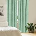 thumbnail image 2 of Ambesonne Damask Window Curtains, Modernized Antique Damask, Each 28" W x 95" L, Pale Teal and Cream, 2 of 4