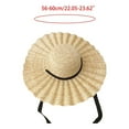 thumbnail image 3 of Ysmooiuy Straw Hat with Ribbon Pattern for Sun for Outdoor Beach Sunhat, 3 of 9