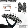 thumbnail image 6 of SCRAWLGOD Zebra Print Gray Black 2 Pieces Set Anti-Dust Office Chair Arm Covers Comfy Universal Rotating Chair Arm Covers Pads Breathable Desk Chair Arm Rest Slipcover, 6 of 6