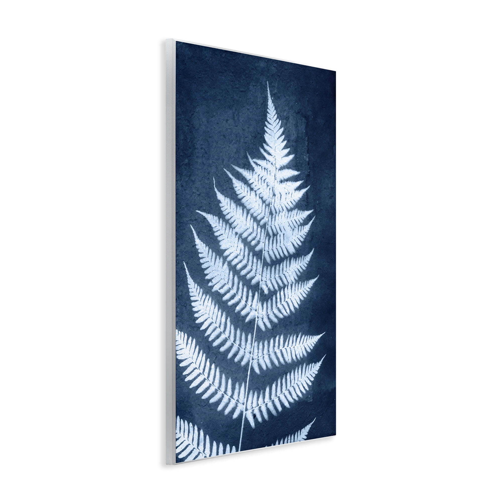 Stupell Industries Blue Natural Fern Botanical & Floral Painting Unframed Art Print Wall Art, 10 x 15