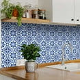 thumbnail image 2 of Mi Alma Vinyl Backsplash Decor - Blue Spanish Mexican Peel & Stick Tiles 6x6, 2 of 10