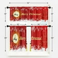thumbnail image 5 of Christmas Snow Snowflake Kitchen Curtains Window Curtains and Valances Set 36 Inch, Winter Star Reindeer Tree Red Xmas Short Tier Curtain for Kitchen, Merry Christmas Small Kitchen Decor, 5 of 6
