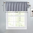thumbnail image 2 of 15inch Curtain Valances, Embossed Small Window Curtains, Waterproof Kitchen Curtains, Grey, 60" x 15", Set of 1, 2 of 7