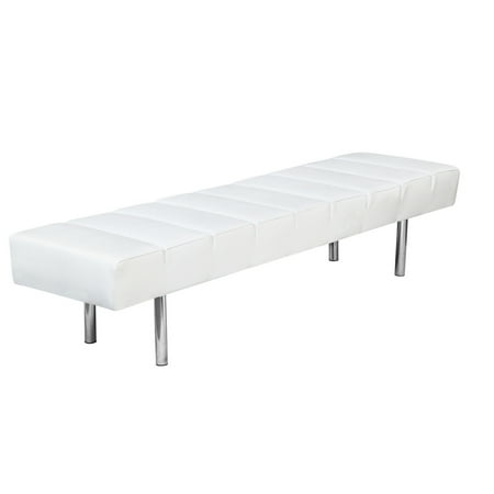 Modern Contemporary Urban Design Living Lounge Room Bench White Leather Modern Contemporary Urban Design Living Lounge Room Bench White Leather