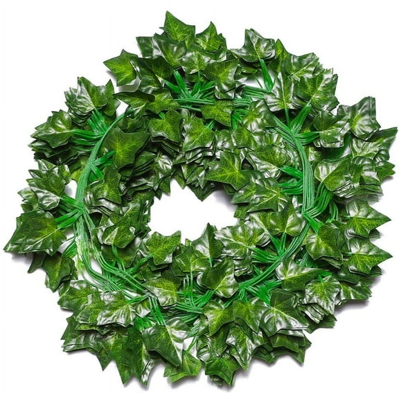 Fake Ivy Leaves - Set of 6 Artificial Greenery Vines for Decoration