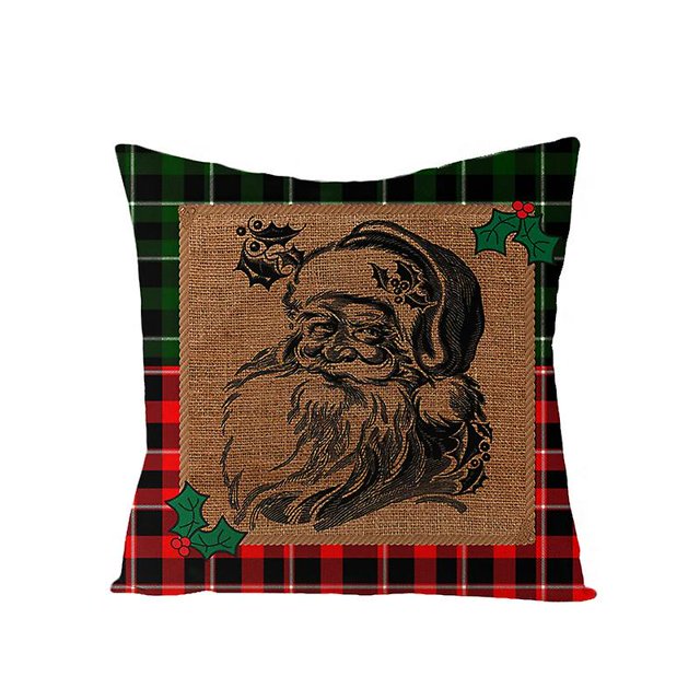 Fundas de cojines de Navidad Juego de 4 fundas de cojines rojos festivos