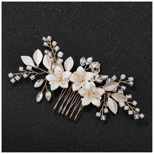 Peineta para el pelo de boda, accesorios para el cabello de boda de cristal nupcial para novias y damas de honor