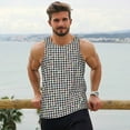 thumbnail image 6 of Balery Black And White Houndstooth Pattern Men's Workout Tank Top Gym Muscle Tee Fitness Bodybuilding Sleeveless T Shirt Quick Dry Fit Muscle Tank Top Slim-Fit Tank-XX-Large, 6 of 7