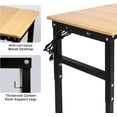 thumbnail image 4 of 60'' Adjustable Workbench with Power Outlet, 2000 Lbs Capacity Work Benches for Garage, Wood Heavy Duty Work Bench,Shop Table for Shop Office Home, 4 of 6