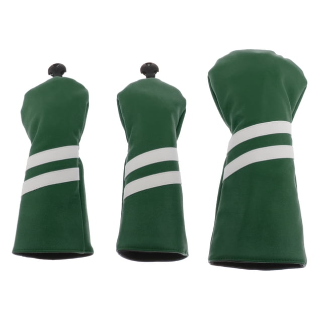3 Piezas Protector de Cubierta de Cabeza de Madera No. 1 3 5 UT Equipo de Verde Sunnimix Sports Golf Headcover