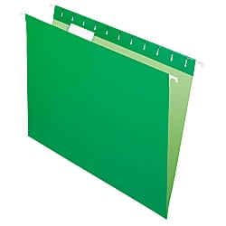 Officemax Hanging Folders - Office Depot Hanging Folders, 8 1/2in. x 11in., 1/5 Tab Cut, Bright Green, Box Of 25, 97641
